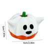 Funny 3D Printed Pumpkin Figurines Cartoon Cute Halloween Ghost Pumpkin Statue Decorative Miniature Sculpture Ornament