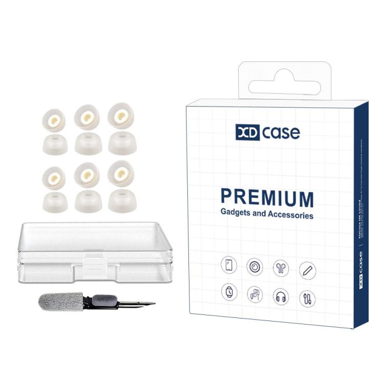 XDcase 6 Pairs Replacement Silicone Ear Tips Kit, S/M/L Size, Cleaning Brush Color Random