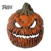 Outdoor Halloween Porch Light Decorations Pumpkin Head Cover Mask, 3D Scary Face Lamp Terrifying Mask Shade for Garage, Wearable Cosplay Costume