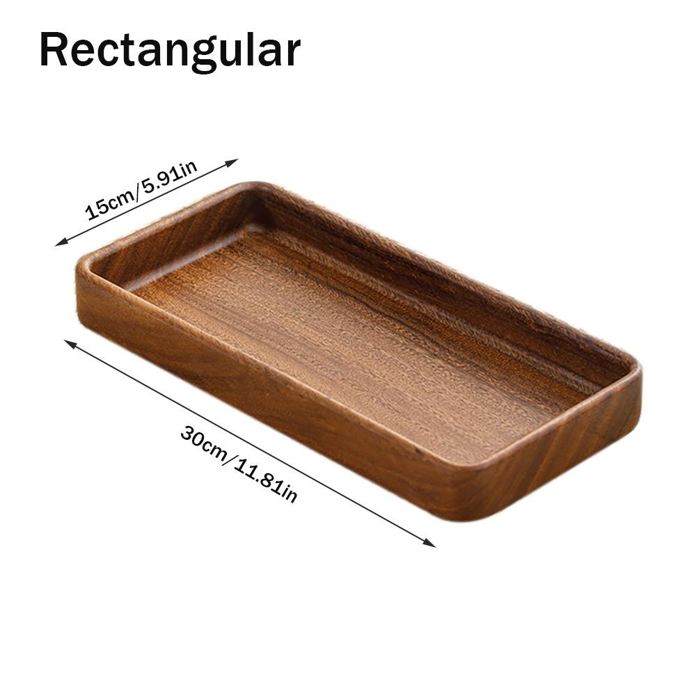 Wooden Snack Tray Japanese Style Fruit Tray Smooth Edge Tea Serving Plate Fruit Serving