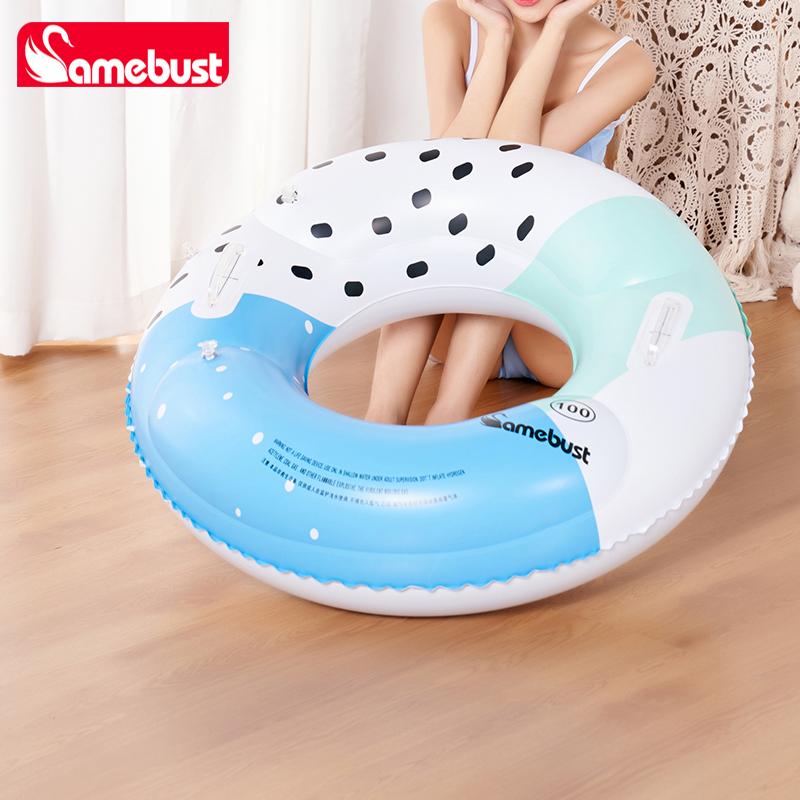 Camebust Three-Airbag Swimming Ring Adult Inflatable Lifebuoy Large Floating Ring Macaron Adult Ring Beginner Swimming Tubes