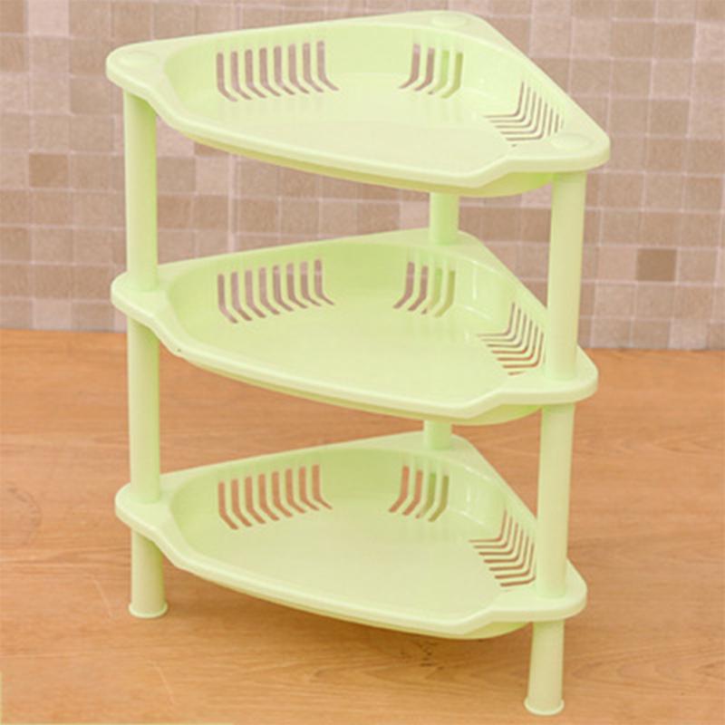 

LANLE 3-уровневый угловой стеллаж для хранения вещей для шкафа, ванной комнаты, кухни, организация мелочей зелёный