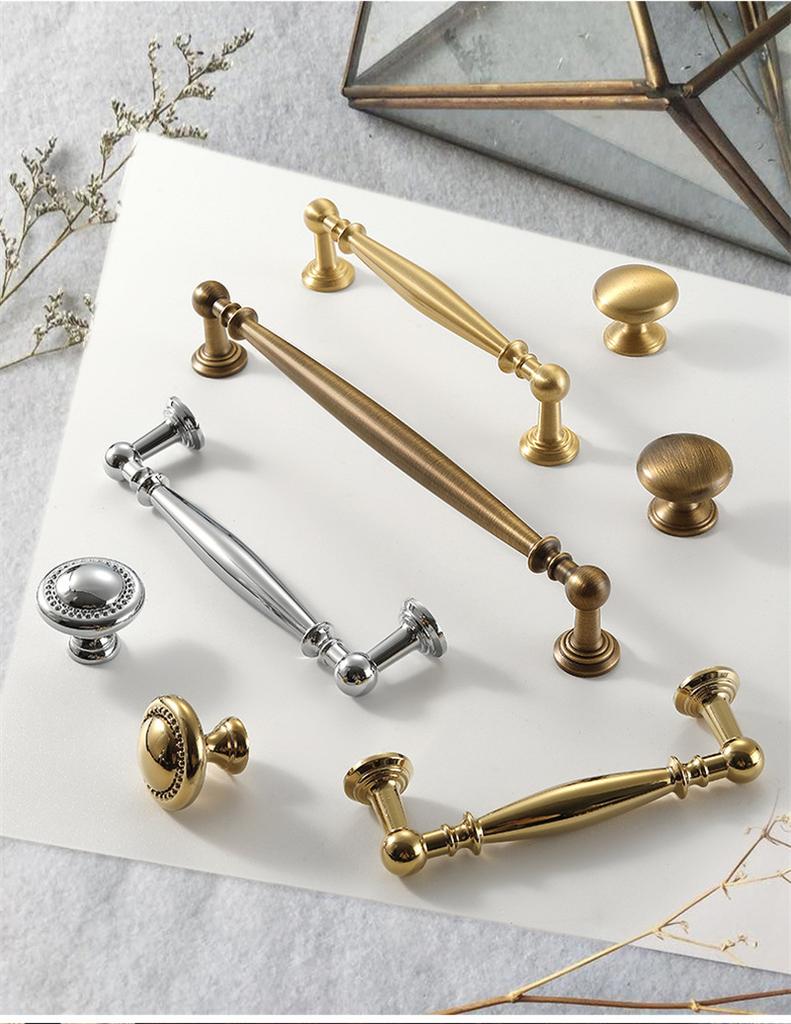 Vintage Brass Furniture Pull Handles Bronze Long Bar Cabinet Door Handles Drawer Knob For Kitchen Wardrobe Cupboard Pulls