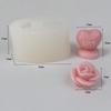 Heart Shaped Candle Mold Rose Candle Silicone Mold for DIY Candle Soap Plaster Ornament Cake Fondant Decoration