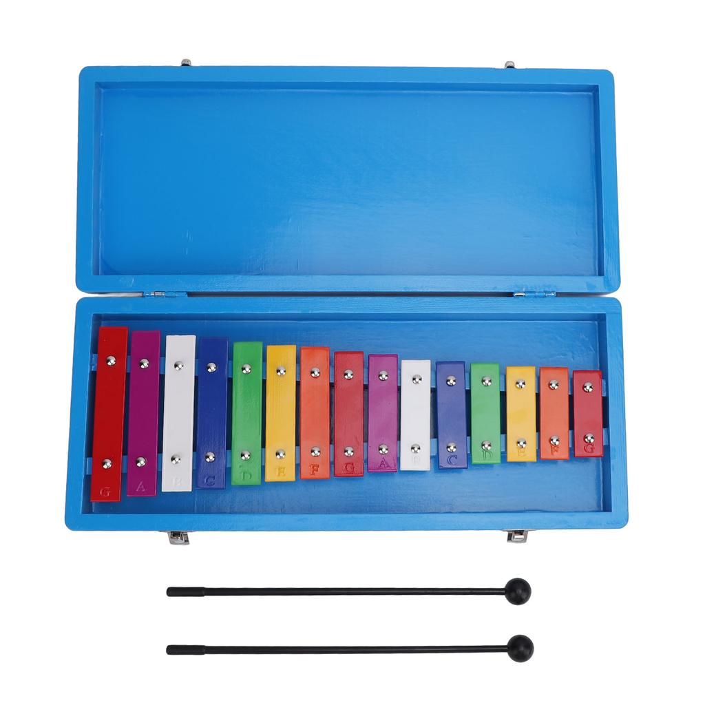 15 Töne Xylophon Glockenspiel Aluminiumplatte Buntes Kinder-Xylophon Spielzeug für Alter über 3