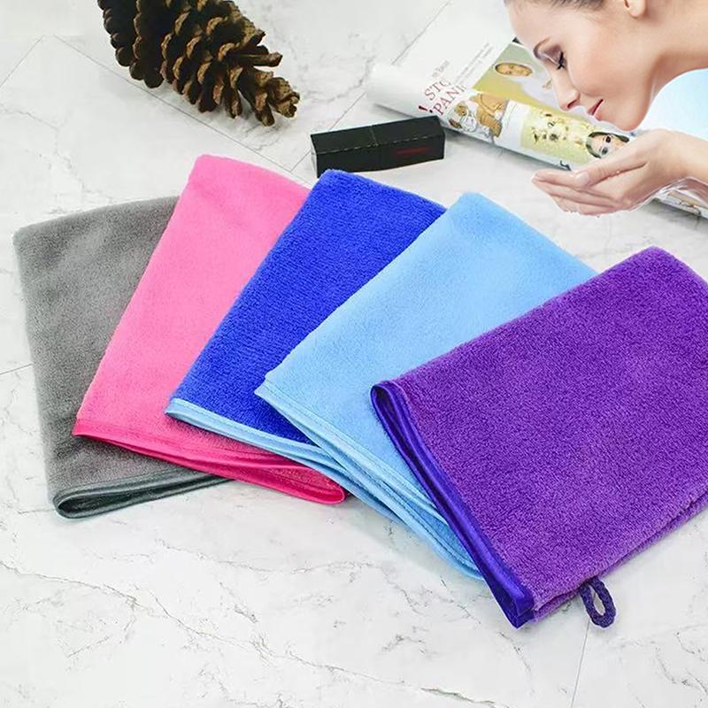 1Pc Reusable Facial Cleansing Glove Microfiber Cloth Makeup Remover Towel Face Towel Face Cleaner Pads Face Care Tool