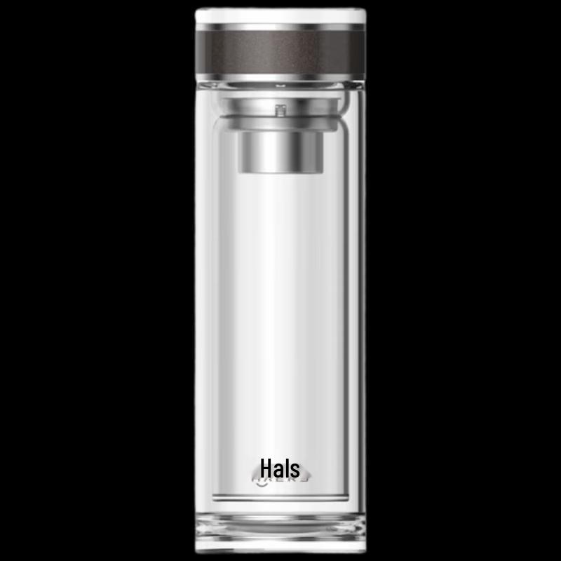 HAERS Business Double-Wall Glass Tea Infuser Bottle