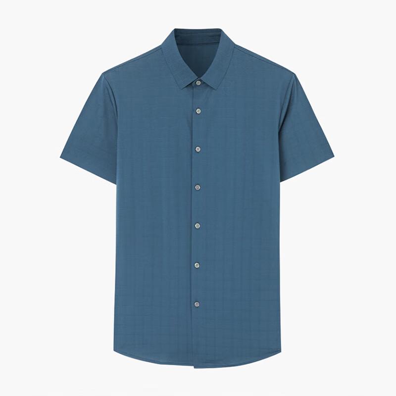 TRIES Men s Summer Short Sleeve Business Casual Shirt L