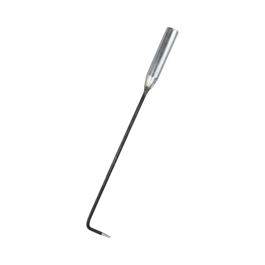 Fireplace Poker Tool with Metal Handle for Wood Stove and Fire Pit Maintenance Durable Steel Fire Hook for Adjusting Logs and Ash Removal