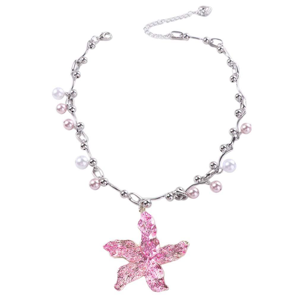Imitation Pearl Pearls Necklace Bohemia Clavicle Chain Starfish Pendant Necklace Jewelry Gifts