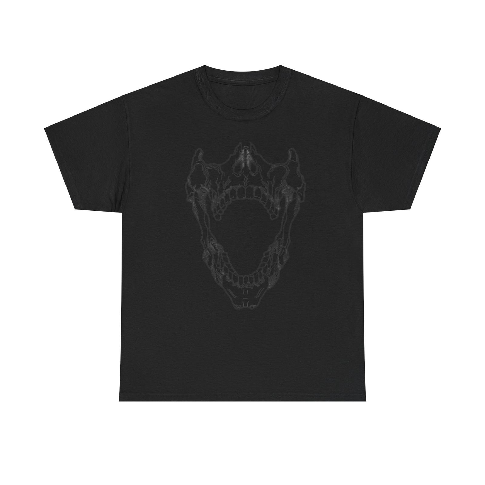 Unisex Skull Graphic Tee - Edgy Heavy Cotton T-Shirt S