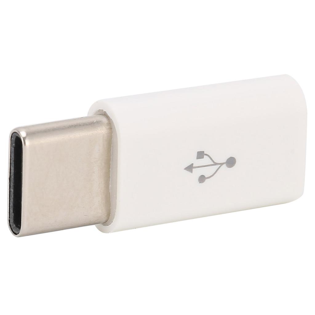 ABS   USB to TypeC Transfer Adapter Convert Plug and Play Connector Fast Charging(White(  Sign) )
