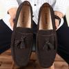 Fashion Leather Shoes for Men Slip on Driving Shoes Casual Penny Tassel Loafers Moccasins Shoes Luxury Leather Man Flats Mocassin Shoes