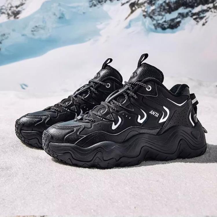 Anta Starry Fashion Casual Shoes With Plush Shock Absorption And Slip Resistance Women Sneakers Black 922448902-4