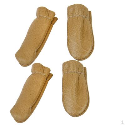 2 Set Cowhide Leather Thumb & Finger Cots Covers Hand Craft Tool