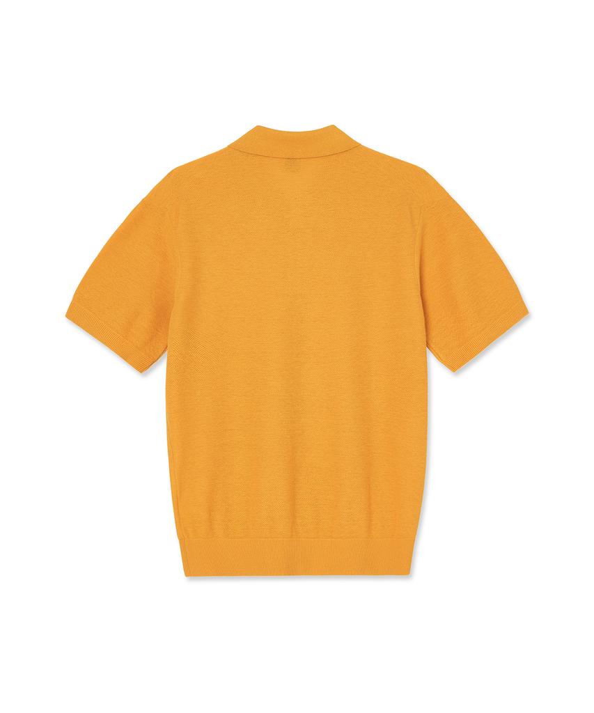 IOLO Pk Textured Linen Half Collar_Orange