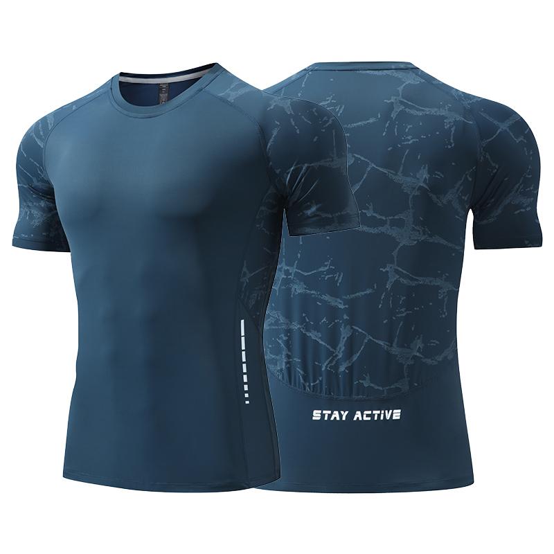 

Мужская спортивная футболка Ice Silk Dry Fit, дышащая, тонкая, с круглым вырезом, футболки, топы, фитнес, бег, короткие рукава, эластичный спортивный костюм 5XL