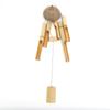 Bamboo Wind Chimes Coconut Shell Top Indoor Outdoor Hanging Decorative Outside Garden Decor Craft Gift