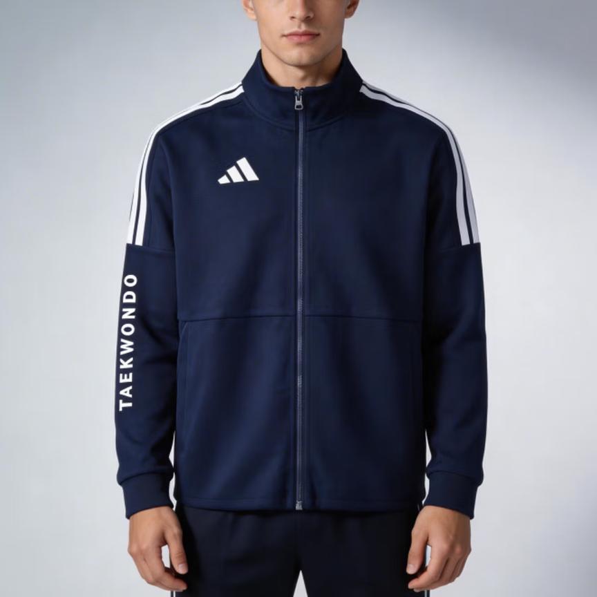 Adidas Taekwondo Series 3-Stripes Casual Versatile Retro Classic Stripe Jacket Unisex Jacket Navy-Blue CLTR02NHJT-DBW