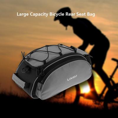 Lixada 13L Multifunctional Bicycle Rear Seat Bag Outdoor Cycling Bike Rack Seat Bag Rear Trunk