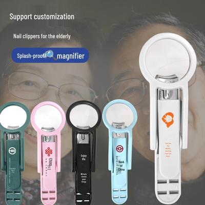 Elderly-Friendly Anti-Splash Magnifying Nail Clippers: Multi-functional Household Tool