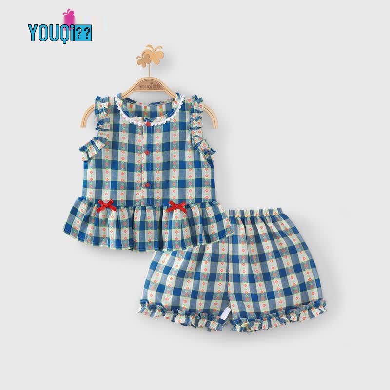 Youqi Baby Girls Summer Two-Piece Set 100