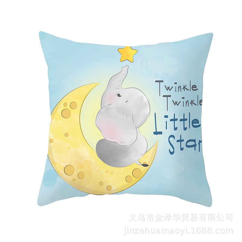 Cute Animal Cartoon Print Pillow Cover Shopee Home Supplies Car Sofa Cushion Cover