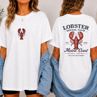 Lobster Social Club Shirt and Kids Tshirt, Maine Coast Tee