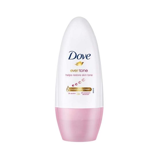 DOVE Eventone Deodorant Roll On pro ženy, Antiperspirant Roll On do podpaží Odstraňuje zápach, Udržuje pokožku svěží a čistou, Bez alkoholu, Bez parabenů, 50 ml