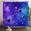 Full Moon Starry Sky Shower Curtain Midnight View Dreamy Mystic Bathroom Curtains Waterproof Fabric Home Decor Curtain With Hook