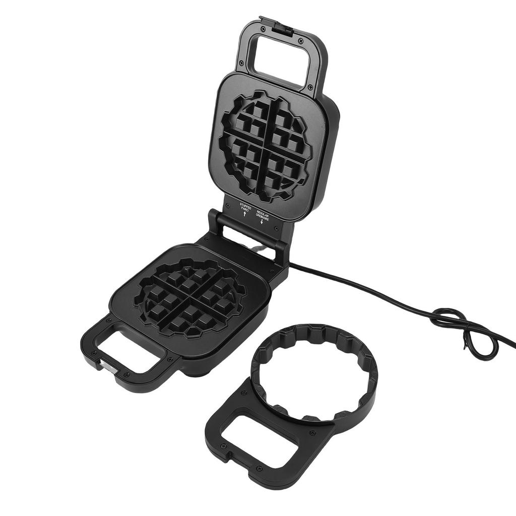 Stuffed Waffle Maker 800W Double Sided Heating SUS Non Stick Fluffy Waffle Iron for Home Use Easy