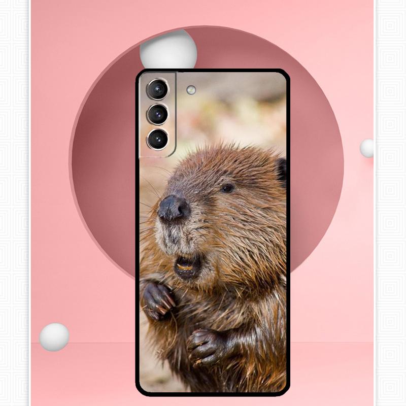 Animal Beaver Case For Samsung Galaxy S22 S23 S24 Ultra Note 20 10 S8 S9 S10 Plus S21 S20 FE Soft Cover