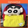 Crayon Shinchan Cotton Print Backpack Versatile Bag With Nylon Material For Kids