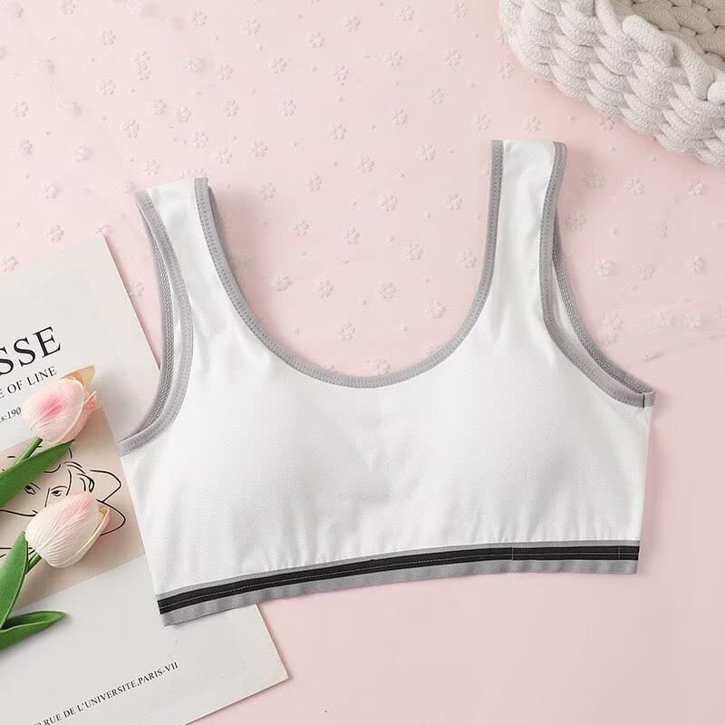 

1pc Kids Girls Children Puberty Young Small Bra for Teens Kids Bras Teenage Underwear Training Bra one size сірий