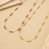 High-End European & American Stainless Steel Women's Crystal Necklace - Versatile, Non-Fading Light Luxury Fashion Accessory
