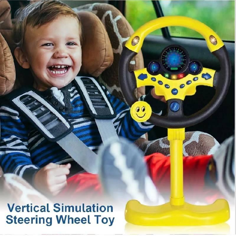 Realistic And Educational Steering Wheel Toy For Kids With Flashing Lights And Sound