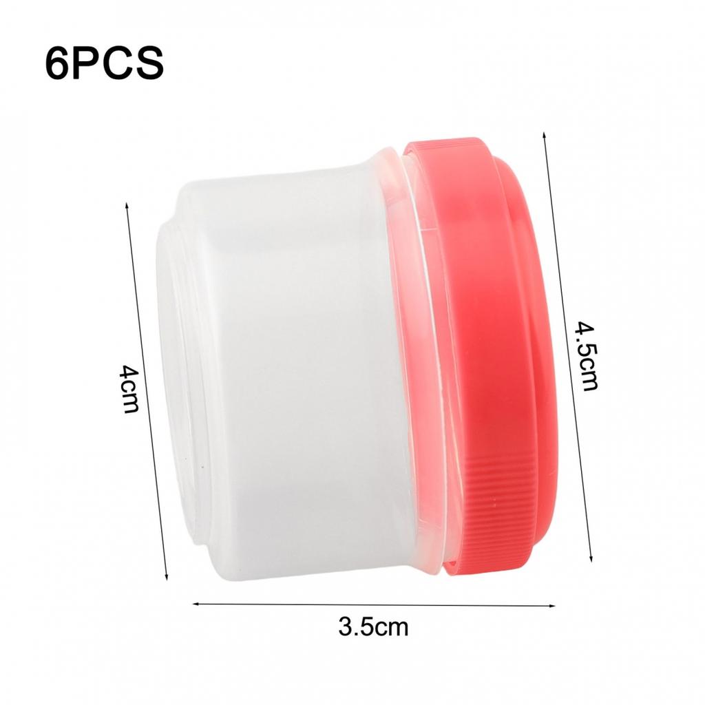 6PC Sauce Cups with Lids Portion Control Hard Wearing Material Compact Size