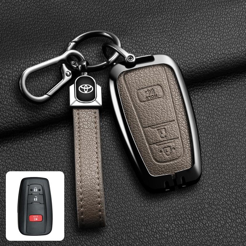 Car Key Case Cover Protector Shell Bag for Toyota Camry Avalon C-HR Prius Corolla GT86 Highlander RAV4 4Runner Prado 2018-2024
