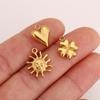 3Pcs Cute Small Bear/Luckly Clover/Heart/Sun Flower Charms PVD Plated Gold Pendants DIY Necklace Bracelet Earring Jewelry Making