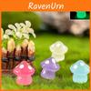 Cute Colorful Glowing Mushroom Resin Decor Luminous Miniature Desk Ornament