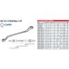 Kyoto Tool Long Open End Wrench (KTC) 45° M25-24X27