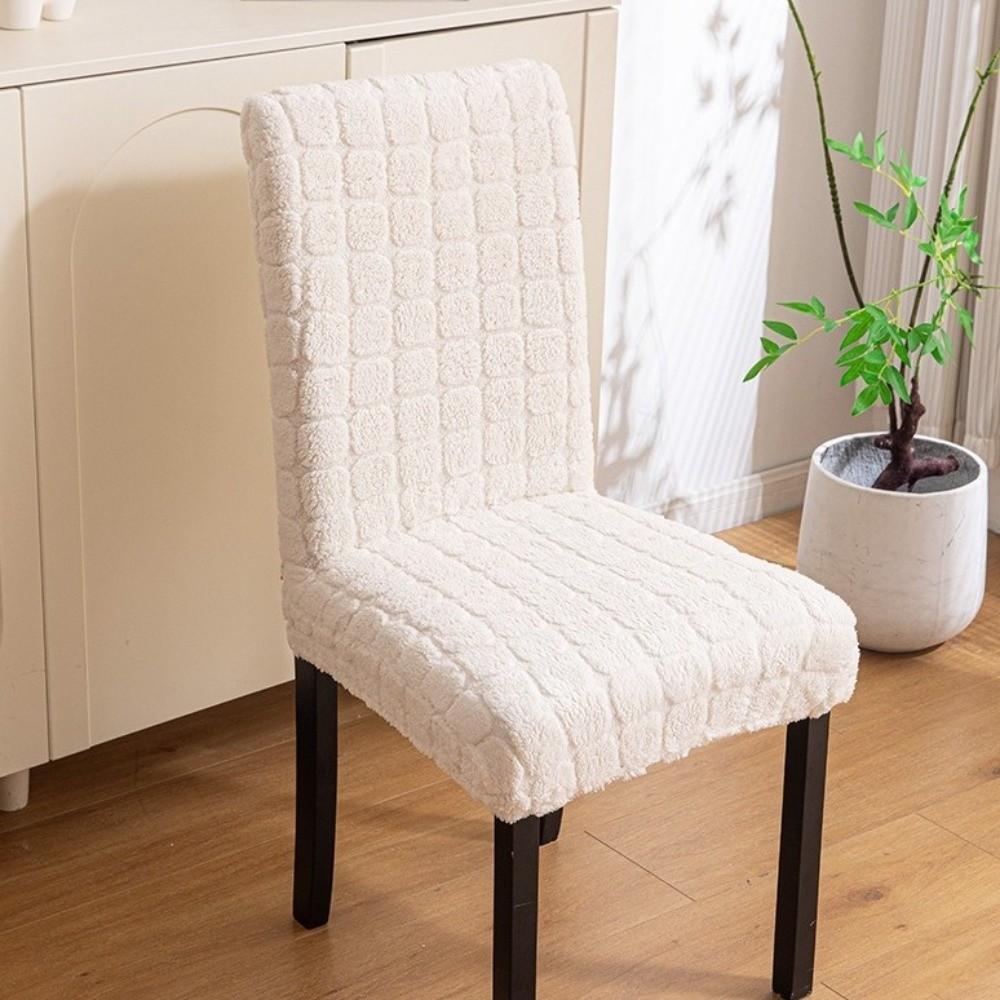 Textured Dining Chair Cover High Elastic Stretch Chair Cover Jacquard Chair Slipcovers Office