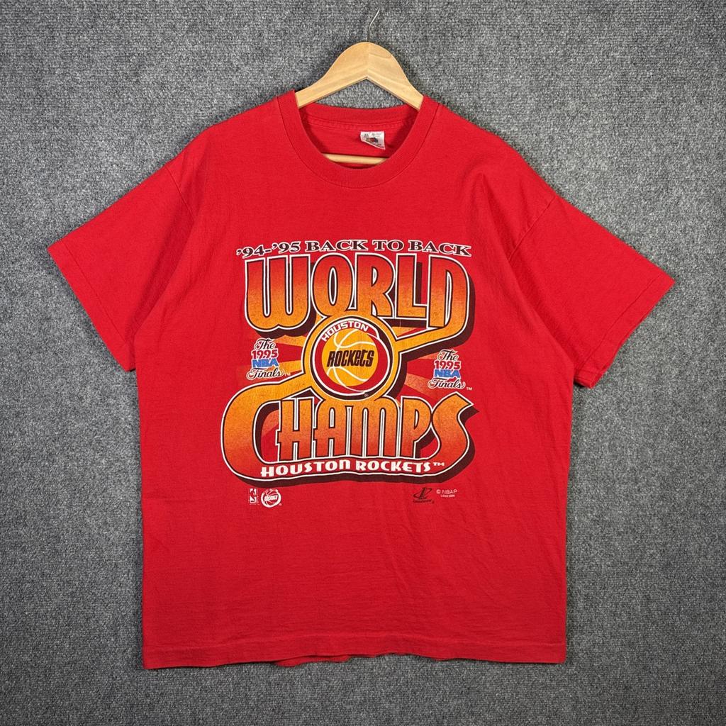 Vintage Houston Rockets Shirt Mens XL Red 90s 1994 Faded NBA Basketball Sports