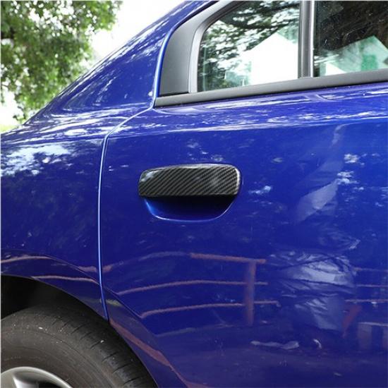4x Carbon Fiber Door Handles Trim Cover Sticker Decals for Dodge Charger 2010-19