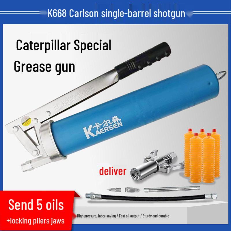 Carlson Zipper Grease Gun: Mini Excavator Chain Type Mechanical Lubricating Oil Bullet Gun