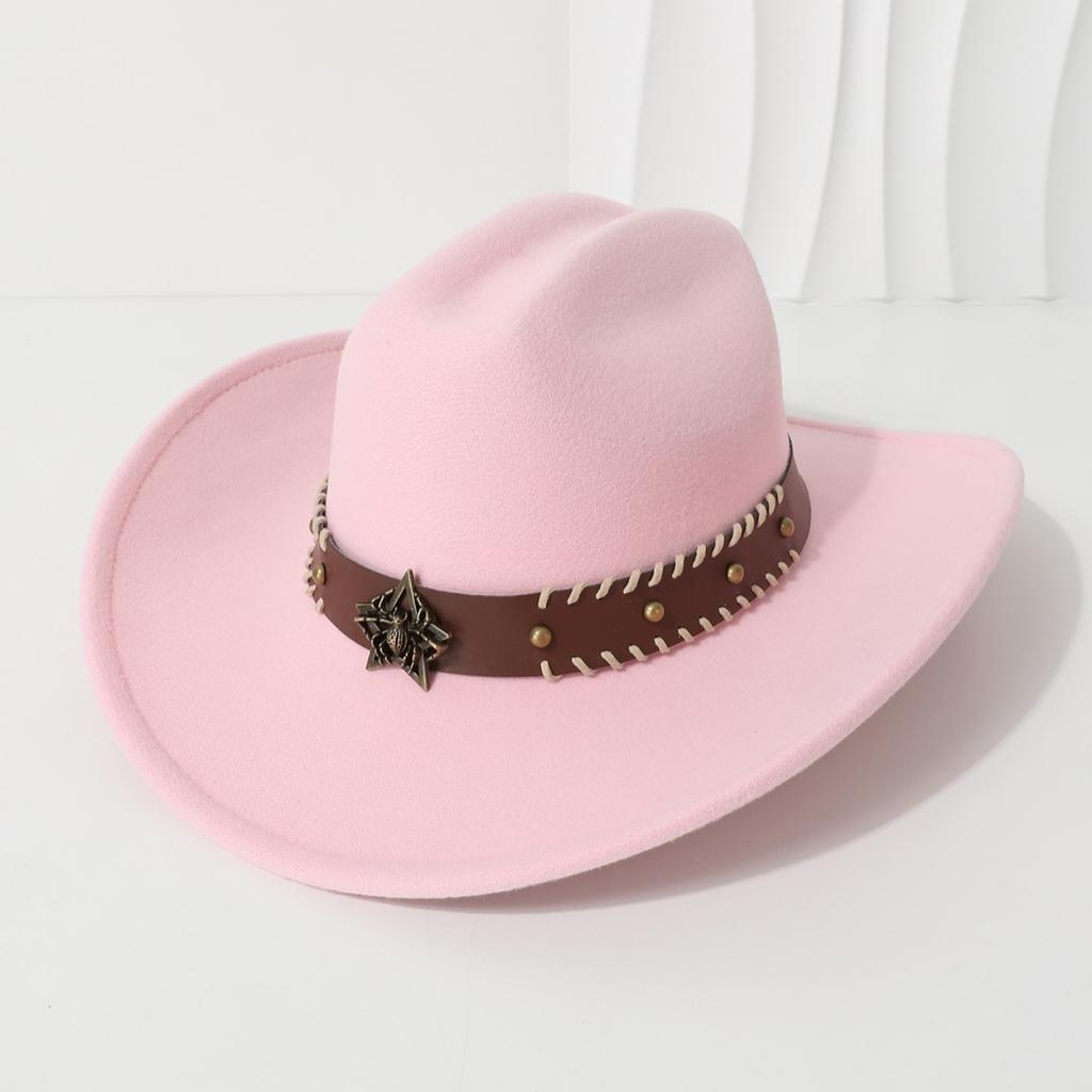 New fashion couple hats for men and women, ethnic style suede cowboy hats, jazz hats, sunshade beach hats, wide-brimmed hats