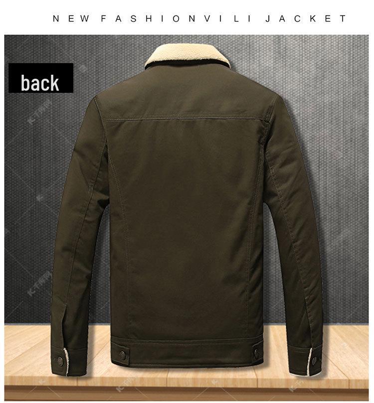 Men's Autumn/Winter Lamb Wool Lapel Jacket - Thick, Pure Cotton, Velvet, Washed Coat, Trendy Brand.