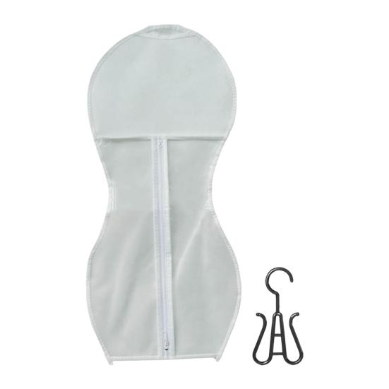 Non-woven Fabric Wig Storage Bag with Hanger Hair Extension Accessories Holder Portable Travel Dust-proof Zipper Wig Organizer Pouch