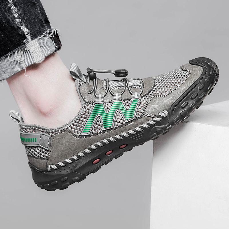 Fashion Fashion Men Mesh Loafers Summer Casual Shoes Men Good Quality Flat Sneakers Men New Breathable Men’s Slip On Sports Wading Shoes