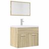 Vidaxl Set di Mobili da Bagno a 2 Pezzi, Colore Rovere Sonoma
